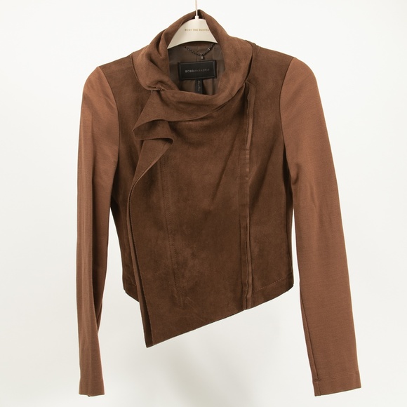 Ladies Small BCBGMAXAZRIA Zip up Velvet Jacket - Picture 1 of 5